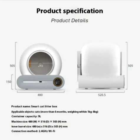 Auto-Clean Smart Cat Litter Box