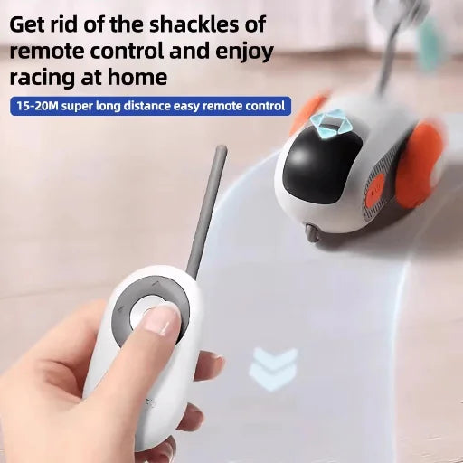 Smart Interactive Cat Toy Car with Rolling Ball